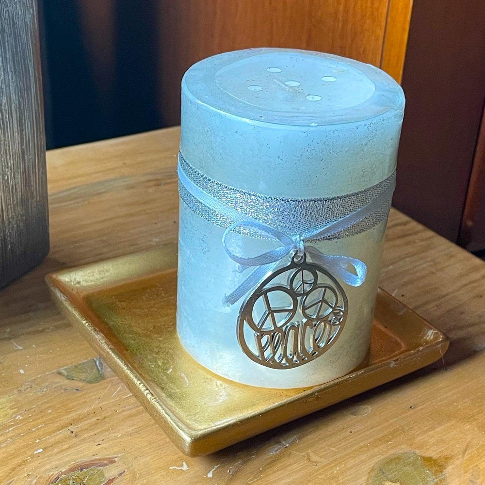 Glitter Pillar candle